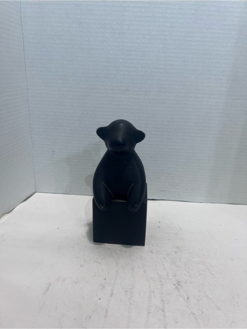 West Elm Black Dog Sculpture Catchall